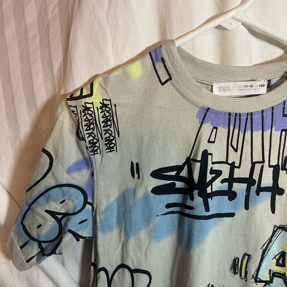 Zara Kids Graffiti Graphic Tee - Multicolor - Picture 5 of 7